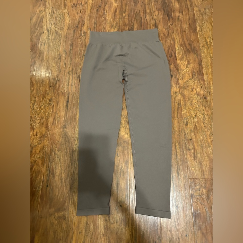 QQQ Tan Workout High Waist Athletic Straight Leggings Size XL